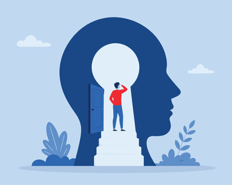 Personal Growth and Self Discovery Business Concept Illustration
