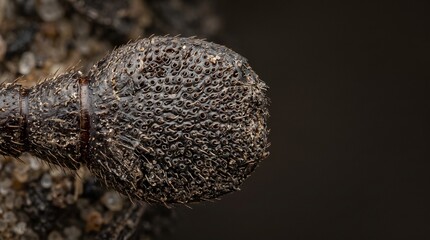 Obraz premium Creative Close-up of textured insect head, detailed bug face, brown insect features, macro photography 2k