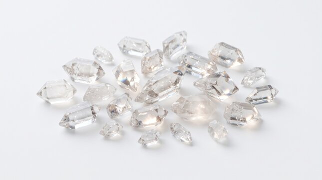 diamonds clear gemstones sparkling jewels precious stones shiny brilliant faceted gems rough uncut diamonds loose gem collection sparkling jewels clear gemstones diamond stones