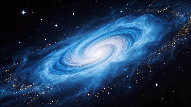 Spiral galaxy in space