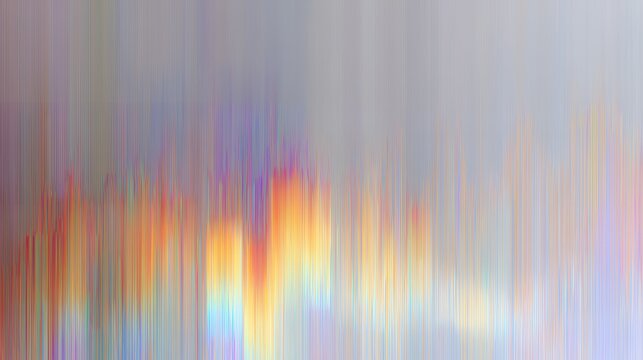 Vertical light leak glitch texture with iridescent neon colors and screen tear distortion