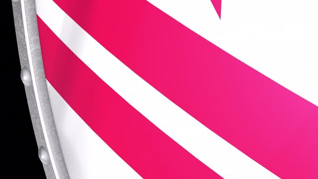Metallic Shield Transitions with the Flag of Federal District of Washington D C of United States of America