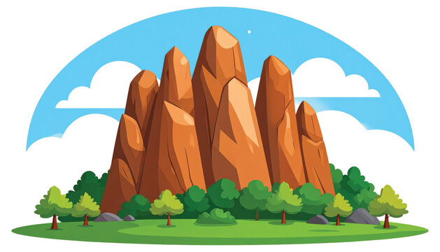 Large Brown Rocky Mountain Formation.