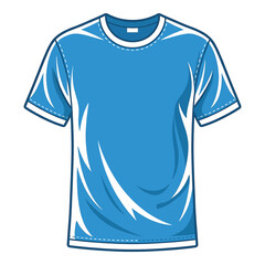 Blue Short Sleeve Casual T Shirt. © ganss