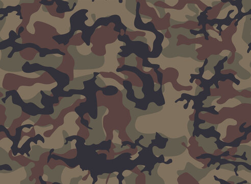 
Military camouflage texture, seamless vector illustration pattern