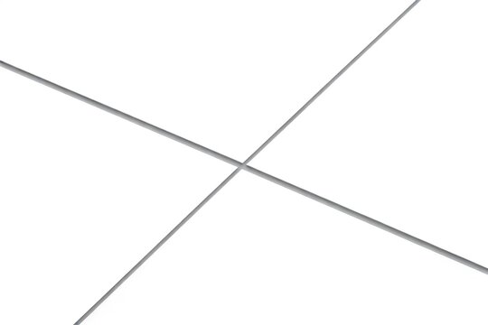 Abstract White Lines Cross on Minimal Background