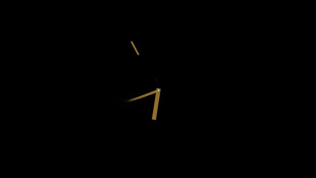 Abstract neon clock, time flow with chaos and reversal, glowing futuristic time concept