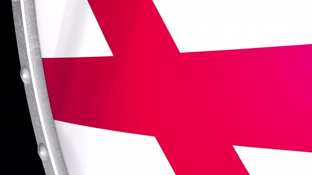 Metallic Shield Transitions with the Flag of State of Alabama of United States of America