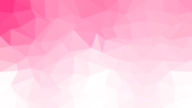 Abstract Geometric Low Poly Background with Smooth Pink and White Gradient Mosaic Pattern for Modern Graphic Design Projects