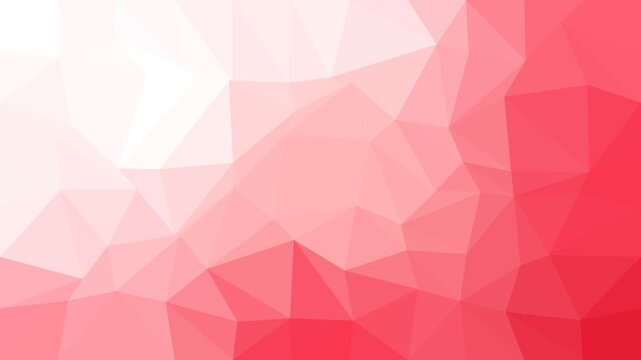 Abstract Low Poly Geometric Background Featuring a Vibrant Pink and Red Gradient with White Faceted Triangles