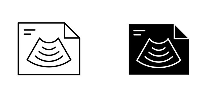 ultrasound report icon fill and stroke editable