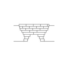 Classic Brick Corbel Arch Continuous Line Art © Craftinza