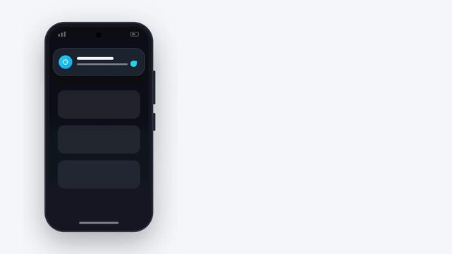 Smartphone screen displaying a new notification alert