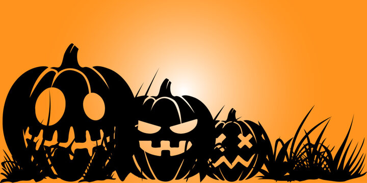 halloween background with pumpkin