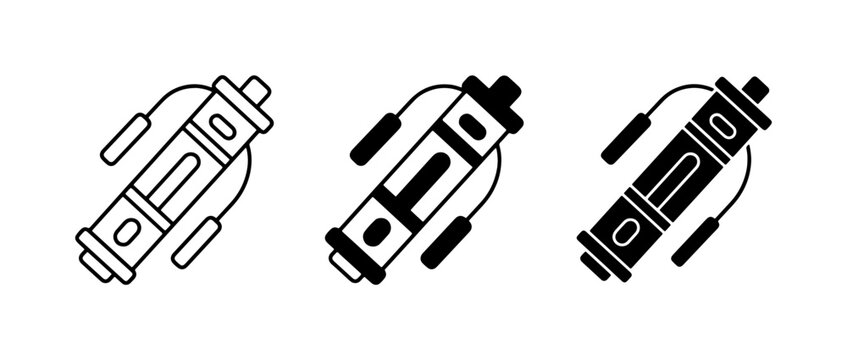 Vape Pen Icons, E-cigarette Symbols, Electronic Cigarette Vector Graphics