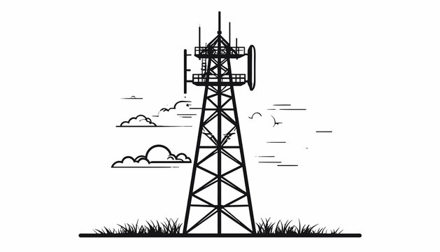 Cellular tower communication structure.