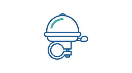 Fototapeta premium A simple vector illustration of a classic bicycle bell