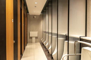 Modern Clean Public Men's Restroom Interior Design © zhouyilu
