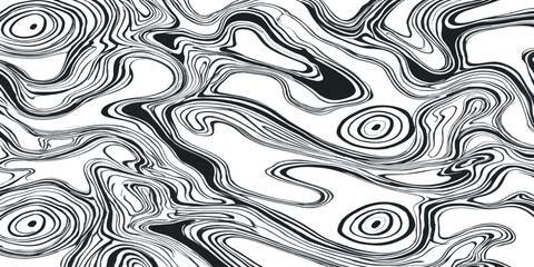 Abstract topographic map contour lines pattern in black and white with topographic abstract geography cartography monochrome background landscape topography minimalist complexity elevation © MOHAMAD