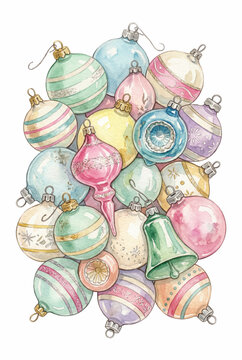 Shiny Brite Ornaments Stack