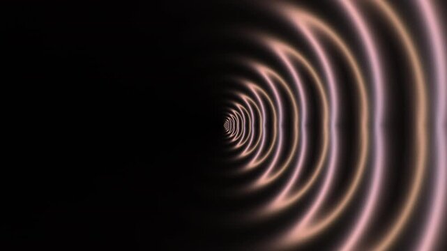 Motion lines form a glowing tunnel effect on a dark background