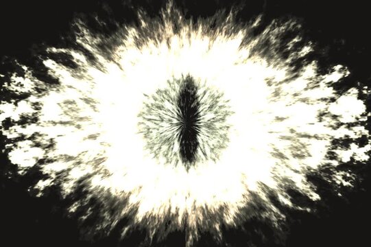Ambient luminous dark occult eye backdrop background with black accents, summer soft foliage