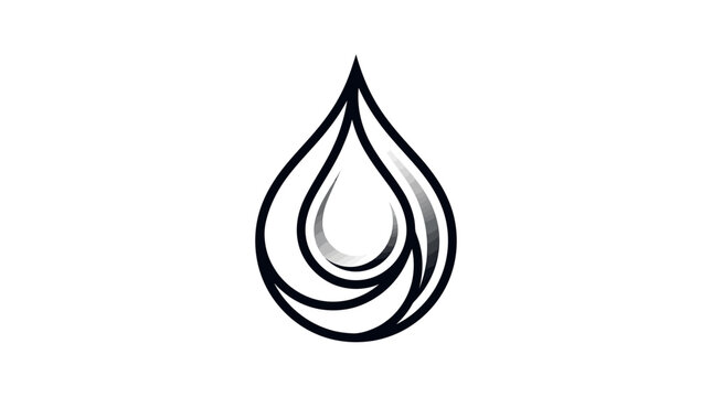 Abstract water drop logo icon. Clean liquid symbol. Modern design element.