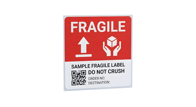 fragile shipping label sticker