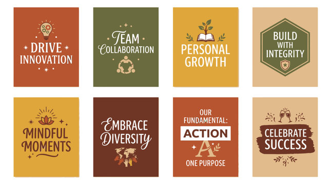 Inspirational Quote Cards for Teamwork, Growth, and Success