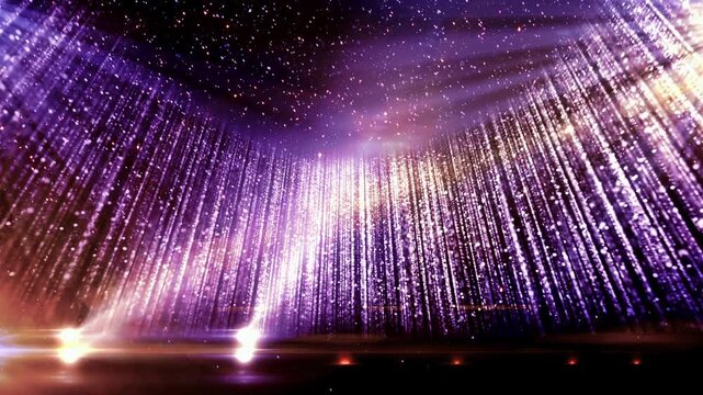 Global Awards Purple revolving stage with sliding spotlights. Video In Loop.