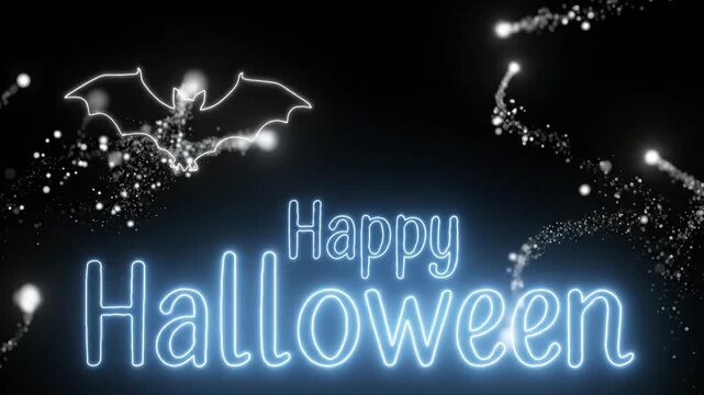 Happy Halloween Day Video with Flying Bat