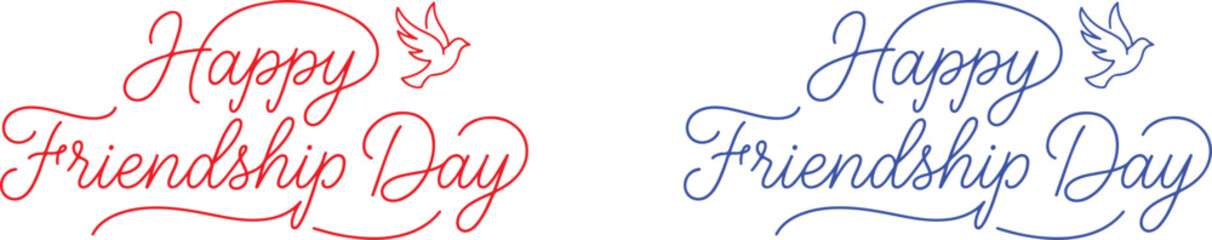 International happy friendship day greeting cards with colorful typography © MdRiyad