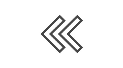 Double Left Arrow UI Icon © suris