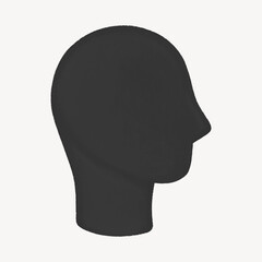 Silhouette of a head in profile view on a plain background. © Rawpixel.com
