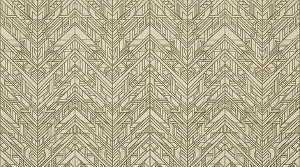 Fototapeta premium Intricate geometric pattern of golden interconnected lines.