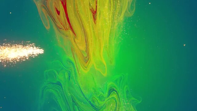 Abstract sports motion background with vibrant green colors, dynamic energy swirls, and abstract morphing spheres. Perfect for universal athletic events, fitness, and sports festival visuals.