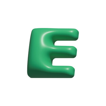 alphabet 3d E
