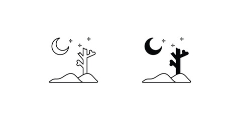 Moon set icon with white background vector stock illustration © pixel Btyess