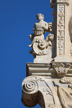 Architectural details of The Convent of San Marcos in Leon city