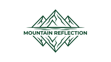 Mountain Reflection Logo Design - Nature, Adventure, Outdoors © Salon