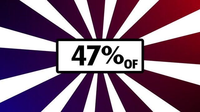 "Bold '47% SALES DISCOUNT' text in a modern promotional style with a seamless looping animation.