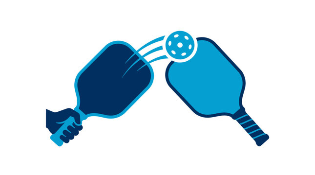 Pickleball Paddles and Plastic Ball.