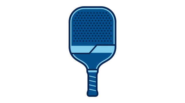 Blue pickleball paddle sports equipment.