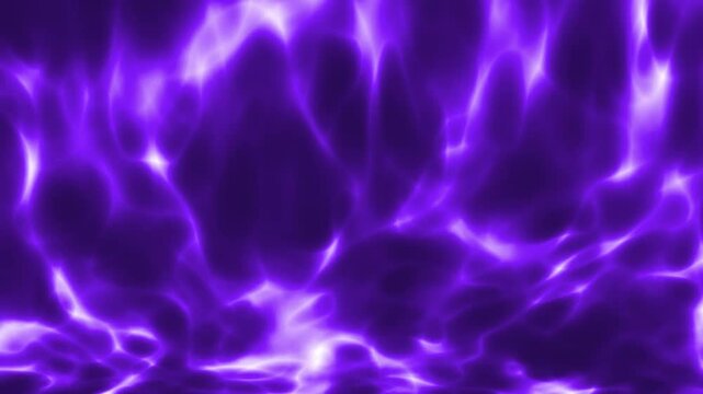 Abstract purple energy waves pulse across the frame in a rhythmic display of ethereal light patterns.