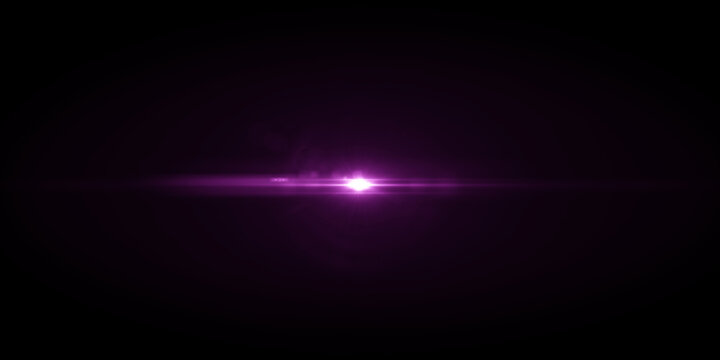 Pink natural lens flare effect