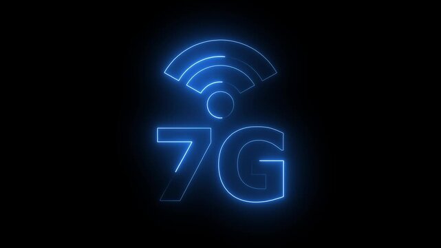 7G Network Animation with Wireless Connectivity, High Speed Internet Technology Motion Graphics Background for Digital Communication