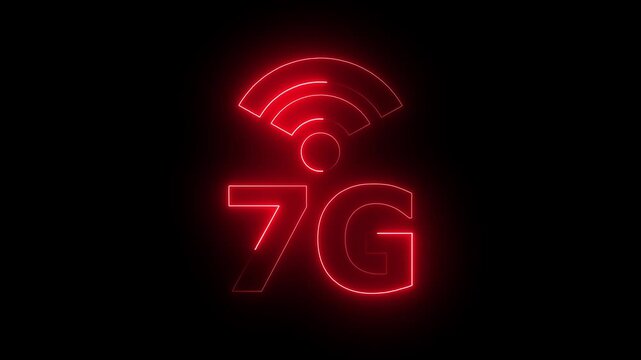 7G Network Animation with Wireless Connectivity, High Speed Internet Technology Motion Graphics Background for Digital Communication