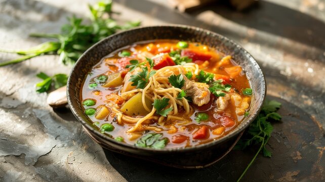Dishes of Uighur cuisine. 
Lagman is a popular and hearty Asian dish that combines the properties of a thick soup and a second course.