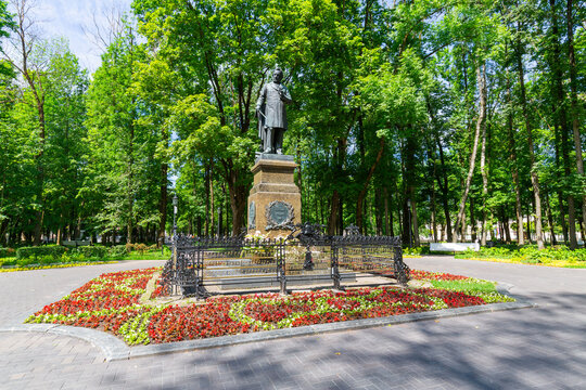 A monument to the Russian composer Glinka in the city park in Smolensk, Russia