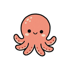 Octopus vector illustration cute baby octopus sea creature character for nursery design © Hasnah